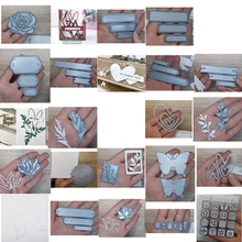 New Metal Cutting Dies Rose Flower Love Leaves Butterfly Letter Mushroom Radish Rabbit Diy Gift Card Scrapbook Craft Knife Molds