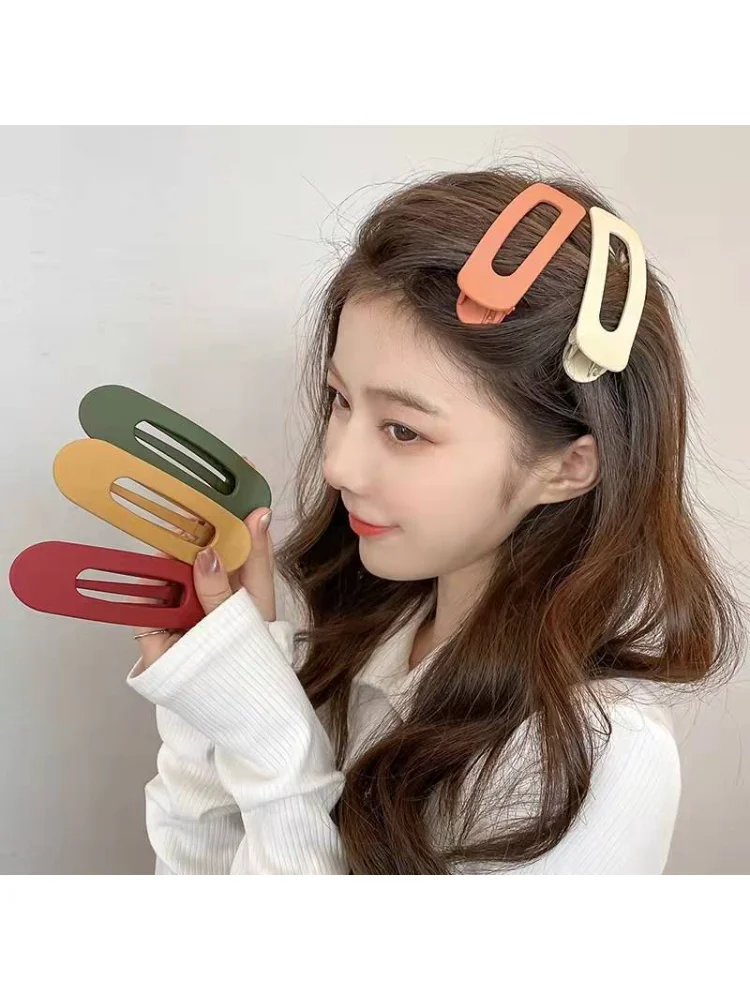 Fermagli Per Capelli Da Donna Grandi Smerigliati Colorati Ladies Wash Face And Make Up Tools Hair Big Clip Bangs Barrettes Accessori Per Capelli Per R