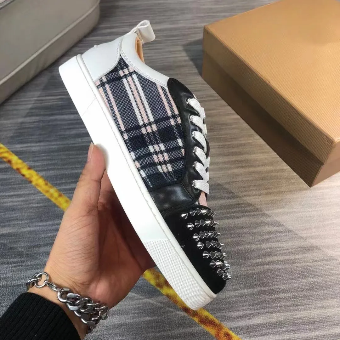 

Fashion Men Designer Sneakers Casual Spike Sneakers Nightclub Party Mens Plus Size 48