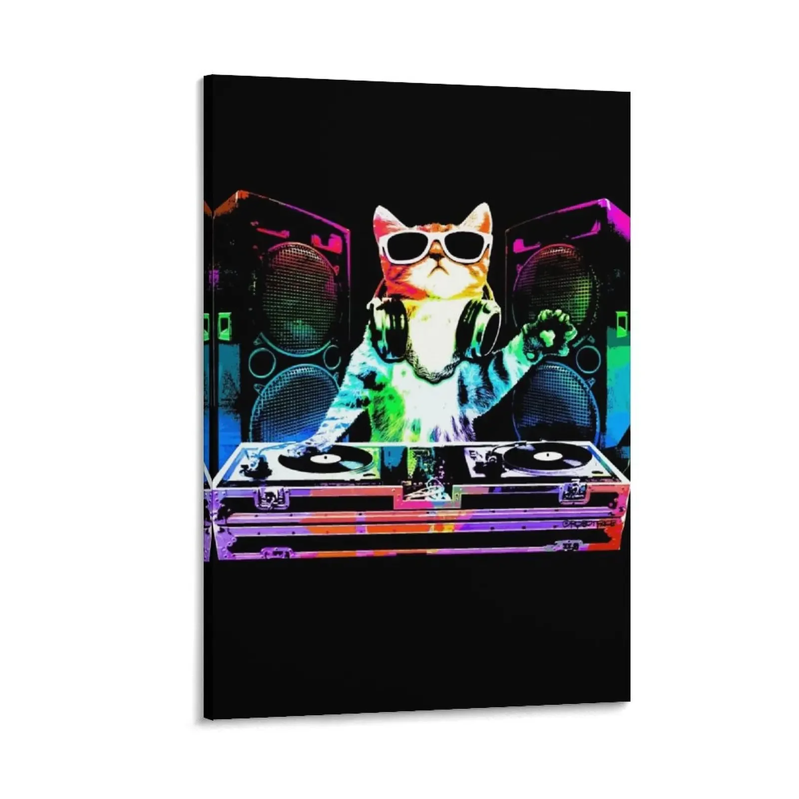 

HOUSE CAT (New DJ Kitty) Canvas Painting decorative items for home pictures for wall