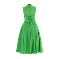 CHCH Women's Dress Summer Beach Party Sleeveless Single breasted Lace up Design Women's Long Dress