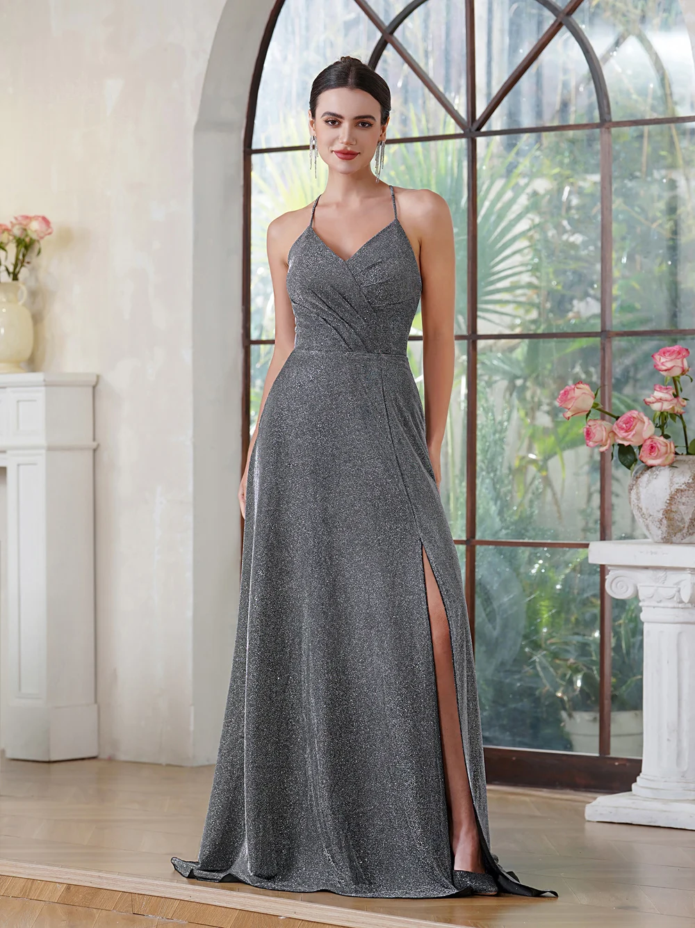 Customized Sexy Mermaid Sparkle Evening Dresses For Women Satin Beaded Party Dresses Formal Occasion Prom Gowns Vestidos De Gala