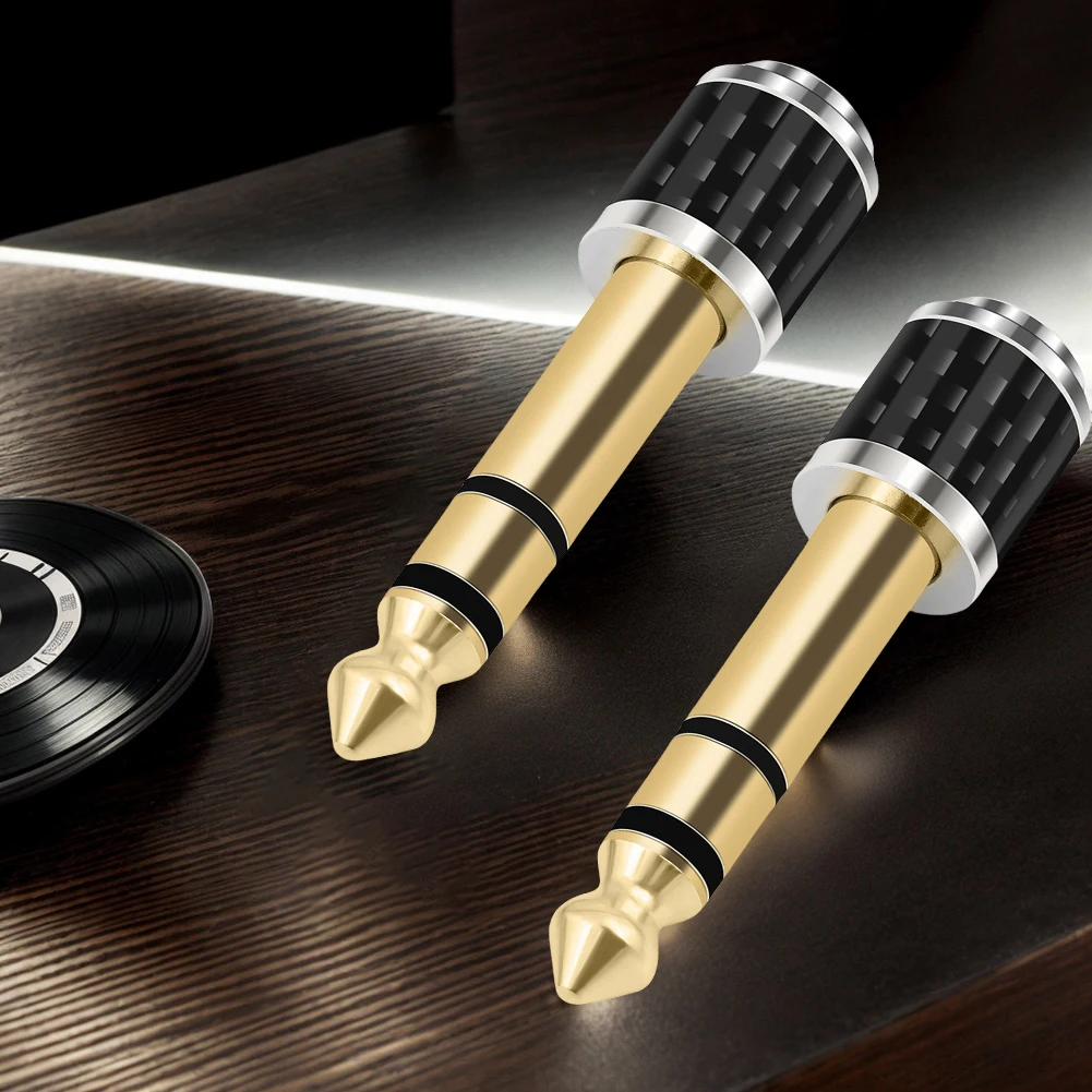 Premium Audio Adapter: 6.35mm to 3.5mm Stereo Plug Converter - Male to Female Connection