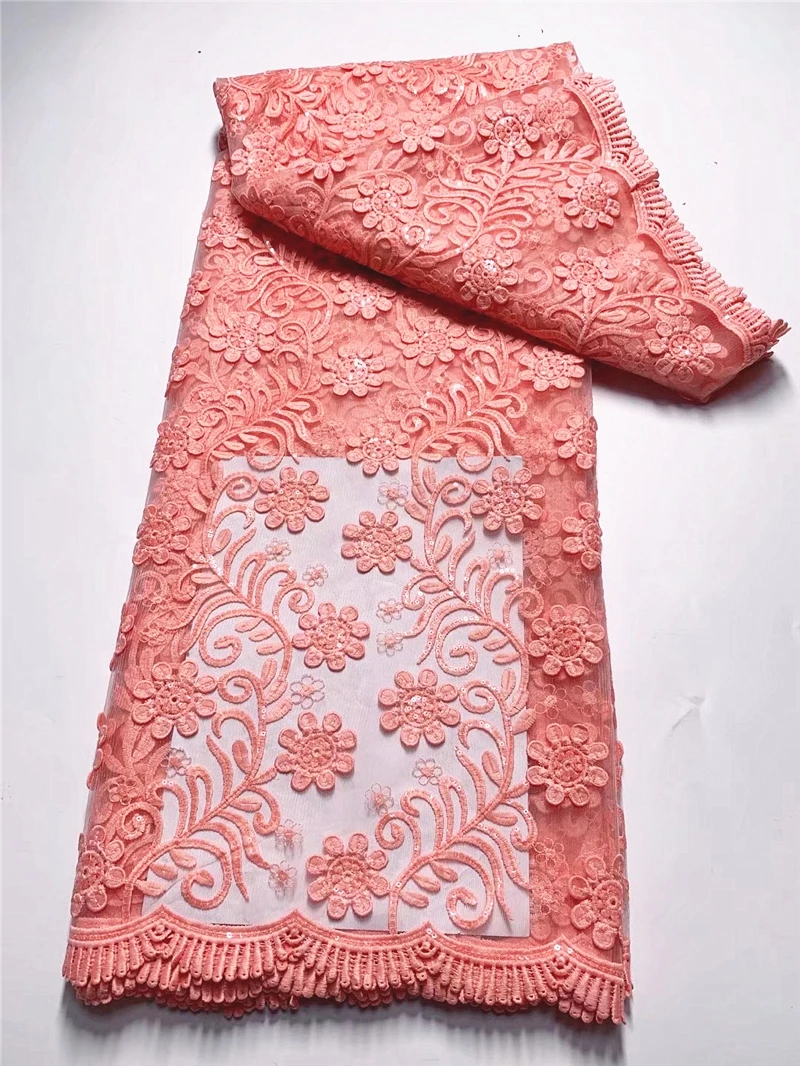 5 Yards/lot High Quality Tulle Fabric Wholesale African Lace Fabrics