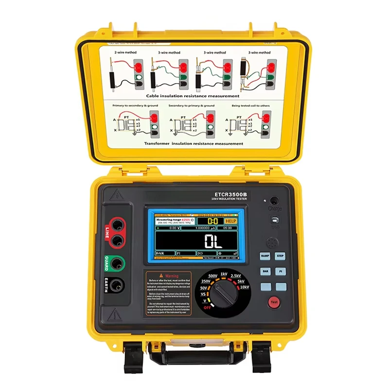 YYHC-ETCR3500 High Efficiency Test Function 10kV Hight Voltage Insulation Resistance Tester
