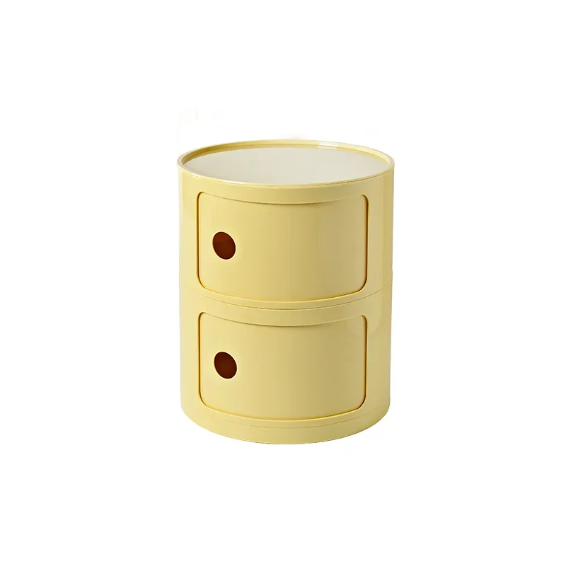 

Nordic Bedside Table Plastic Creative Small Cabinet Modern Simple Circular Storage Side Cabinet Night Stand