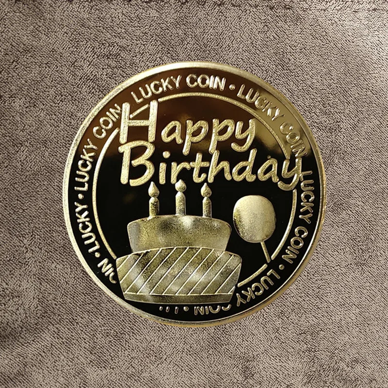 Collection Coin Lucky Happy Birthday Commemorative Coins Gift Good Luck and Happiness Medal