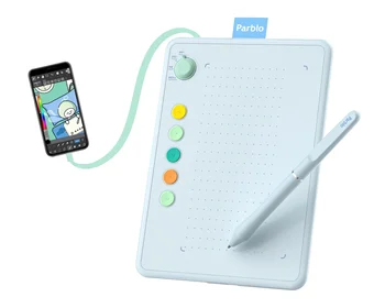 Ninos Q 6.4×3.5’’ Graphic Drawing Tablet 8192 Pressure Digital Drawing Tablet 5 Express Keys for Android