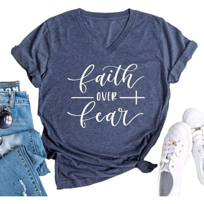 

Faith Shirt for Women Heartbeat Graphic Inspirational Shirt Tops Letters Printed Girls Casual Summer T-Shirt Tee