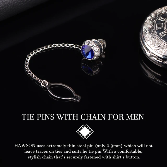 Fermacravatte Da Uomo In Ottone - Confezione Da 3 - Angoli Smussati Per Tessuti Delicati - Regalo Elegante - Foto 8