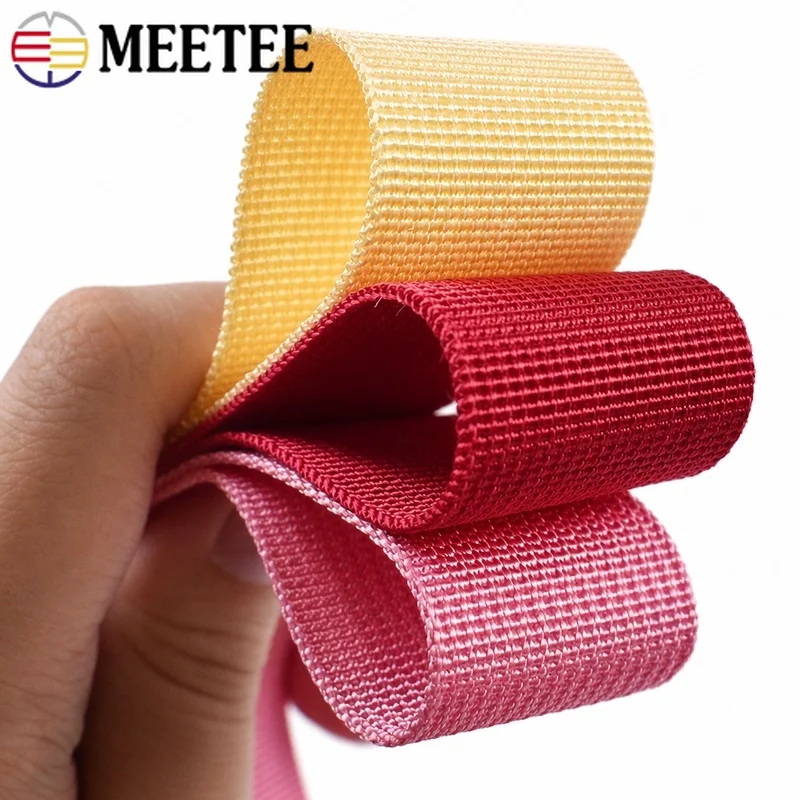 Durable Nylon Webbing Roll for Bag Strap and Decorative Accessories, 5M x 20-50mm