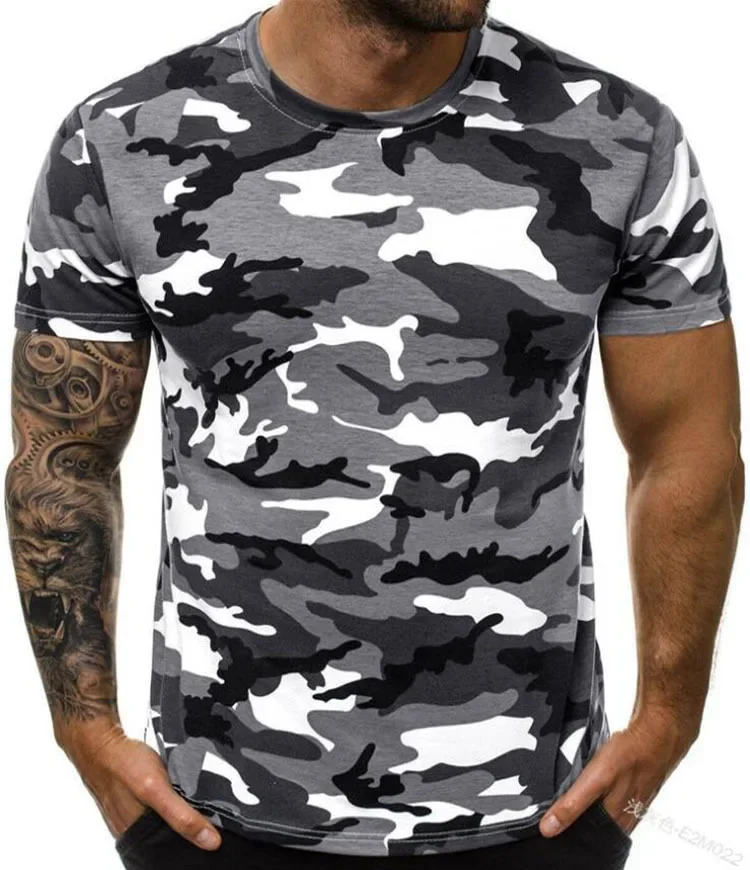 2026 erkek Yaz Kamuflaj Camo 3D Baskı T-Shirt Yuvarlak Boyun Kısa Kollu T Gömlek Harajuku Büyük Boy Tees Erkekler Üstleri Giyim
