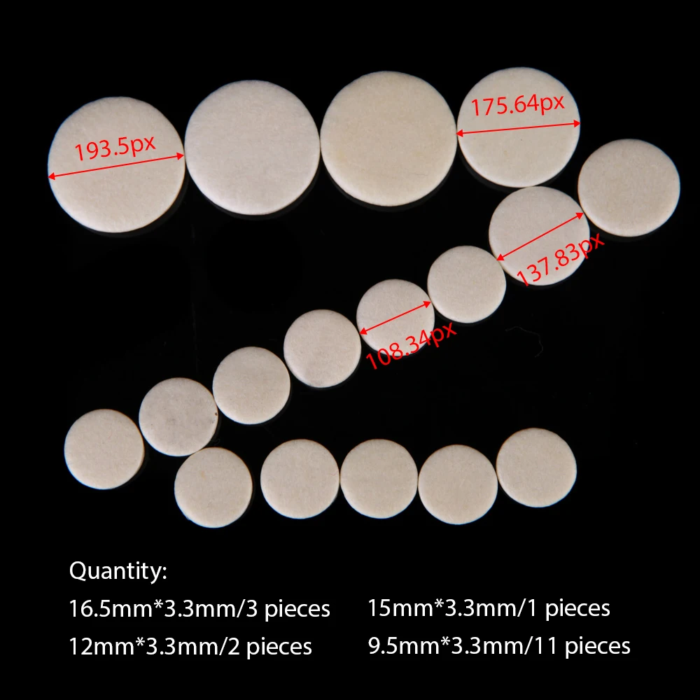 17pcs Clarinet Pads Replacement Durable Exquisite Wind Instrument