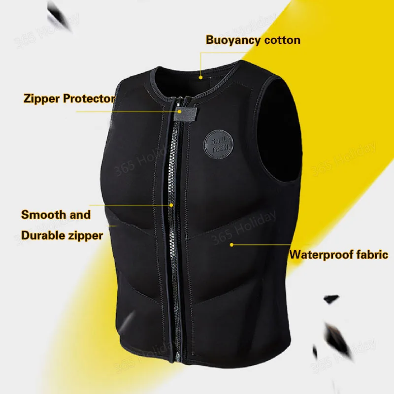 Life Jacket Men SURF Impact Vest Women Neoprene Wakesurf Wakesurf Comp Vest Adults Buoyancy vest for Water Sports