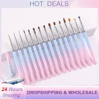 1/3/4/5pcs Nail Art Brush UV Gel Painting Drawing Acrylic Nail Brush Liner Nail Lines Drawing Brushes Manicure Nail Art Tools 1