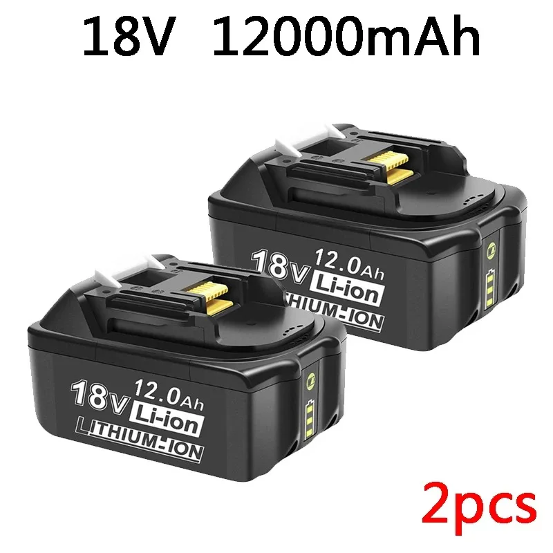 

100% Original Makita 18V 12000mAh Rechargeable Power Tools Battery with LED Li-ion Replacement LXT BL1860B BL1860 BL1850 BL 1830