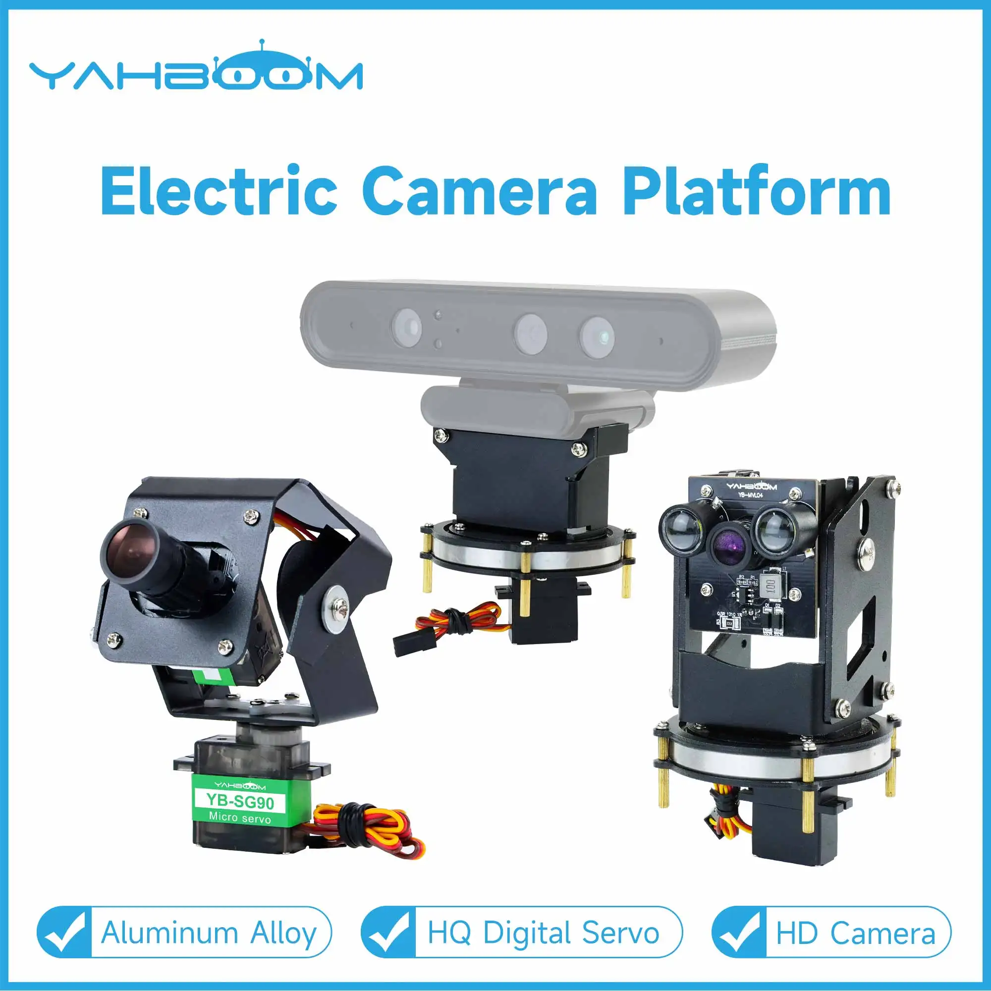 yahboom-camera-platform-with-hd-camera-rgb-light-2dof-ptz-tilt-9g-sg90-servo-for-smart-car-astrapro-depth-camera-metal-bracket