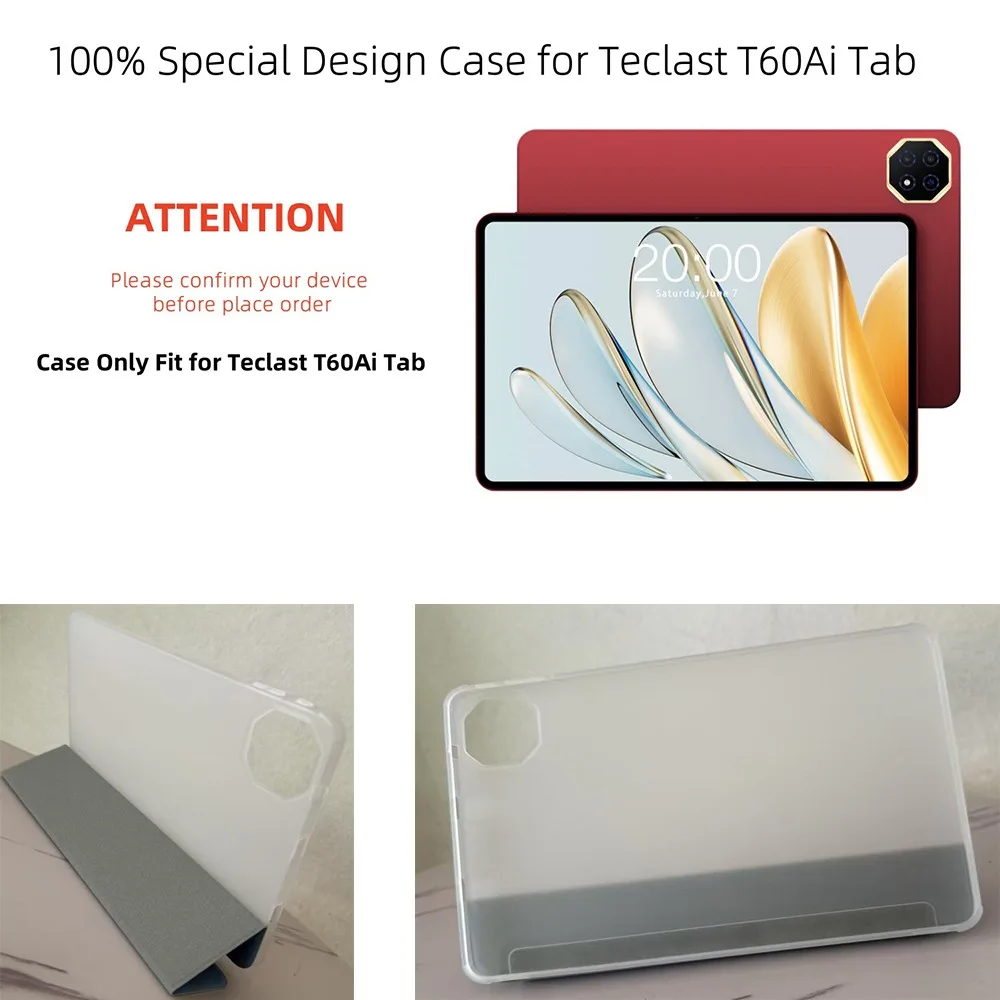 Slim PU Leather Folding Trifold Stand Cover with Auto Wake/Sleep
