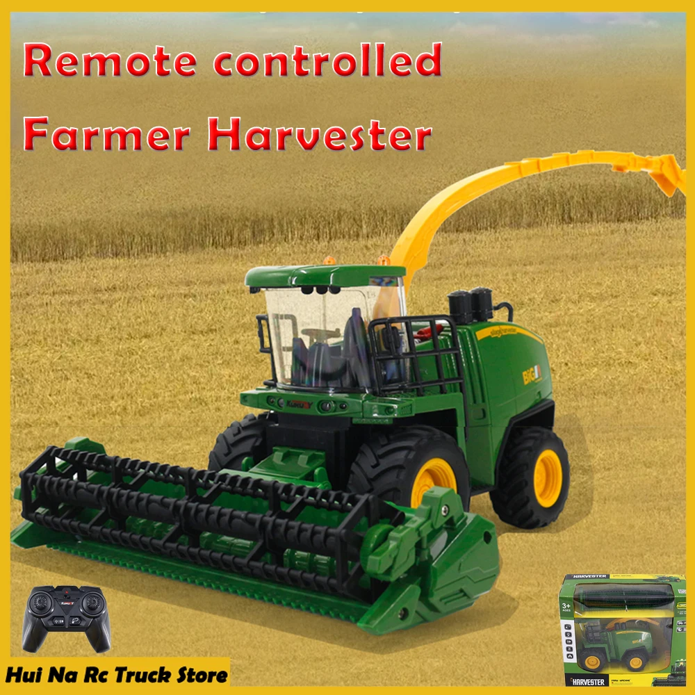 

1/24 Scale RC Farming Machine Harvest Tractor Free Shipping Remote Control Simulated Truck Toys For Boys Kids Gift