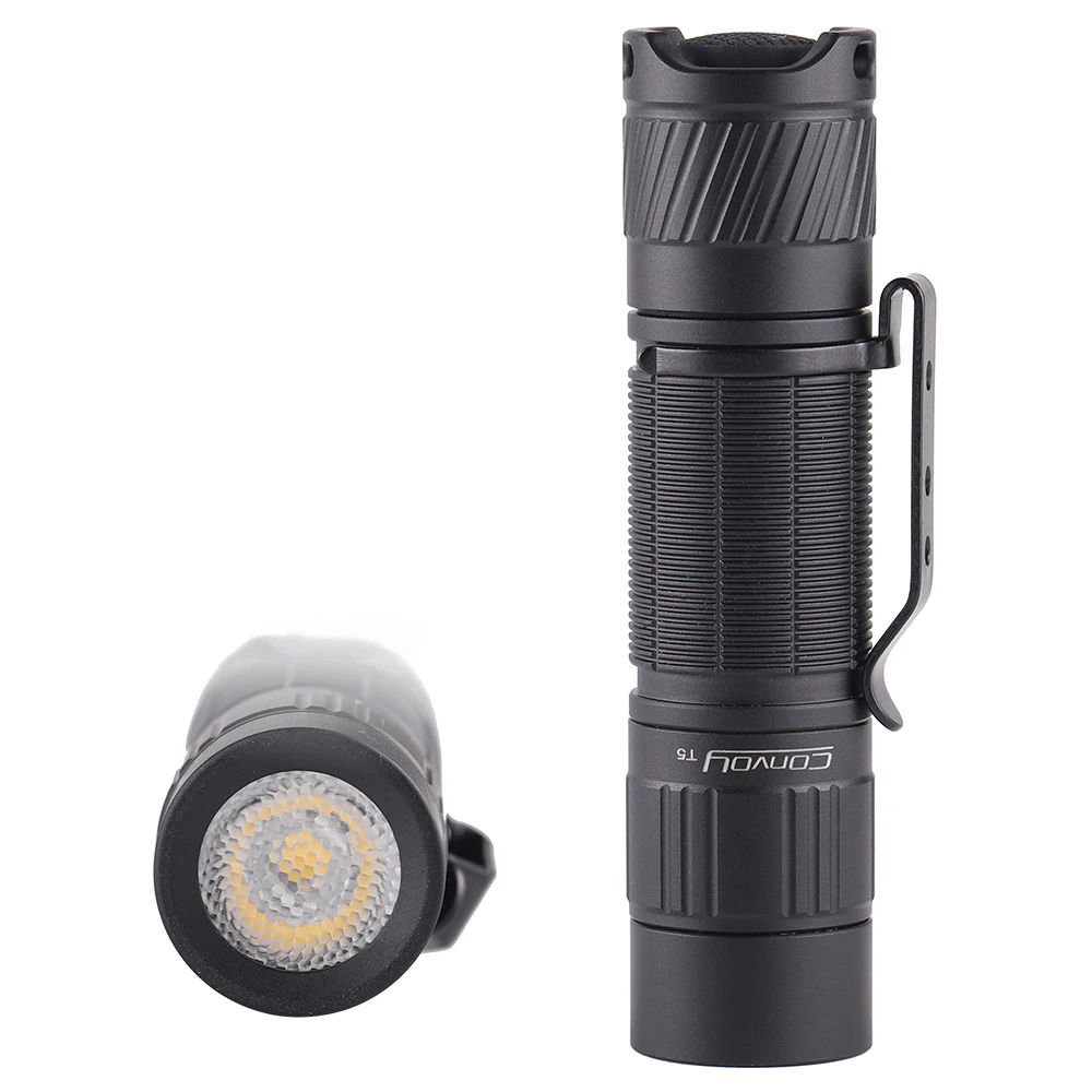 

Convoy T5 219B/519A R9080 High CRI LED Flashlight AA/14500 Battery 12-Group Mode IPX6 Waterproof Mini Compact EDC Tactical Torch