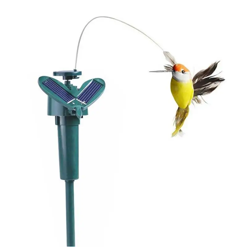 New Solar Rotating Bird Funny Solar Toy Flying Hummingbird Powered Birds For Outdoor Yard Garden Decoration