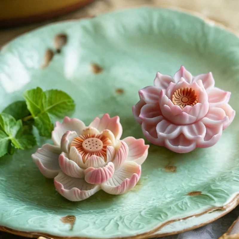 Lotus and Peony Flower Silicone Candle and Resin Mold Set