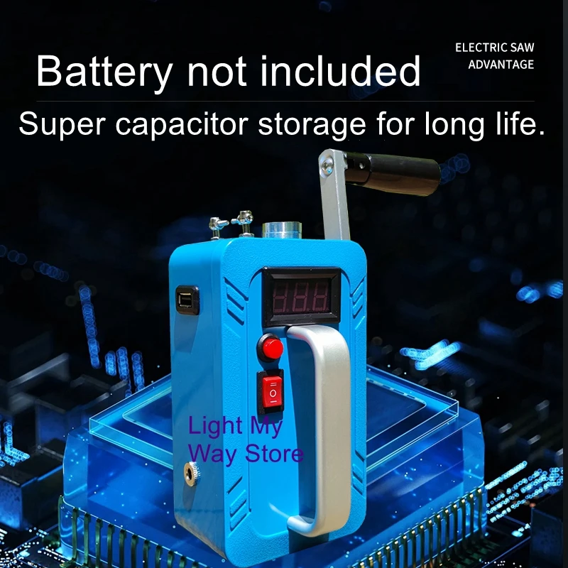 Hand Crank Generator Portable Lighting Ignition USB RechargeableHand Crank 2 minutes to ignite 20-50 times