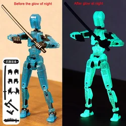 Shapeshift Robot Ornaments: 3D Printed Mannequin Action Figures (Luminous)