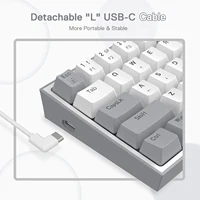 Redragon K617 Fizz 60% Wired RGB Gaming Keyboard, 61 Keys Hot-Swap Compact Mechanical Keyboard Red Switch 6