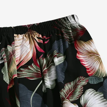 سراويل غير رسمية فضفاضة ومتعددة الاستخدامات للنساء ، سراويل نوم واسعة الساق ، سراويل فانوس ورقة الموز ، الصيف 3