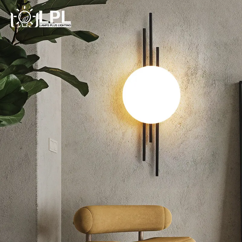 

Postmodern Wall Lamp Simple Led Living Room Wall Lighting Bedroom Bedside Creative Aisle Hotel Exhibition Hall Wall Sconce Lamps