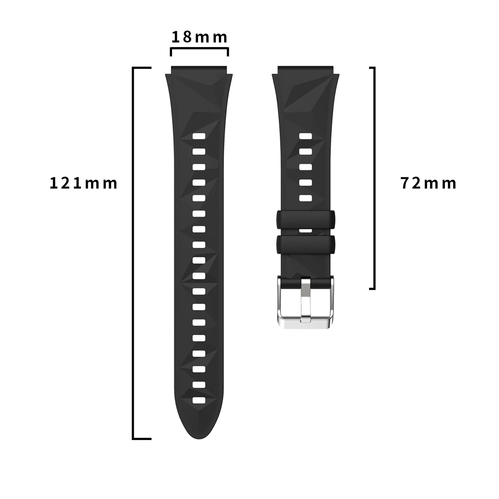 Sporty Silicone Watch Straps - Universal Fit, Multiple Sizes