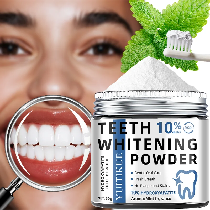 Sodium Hydroxide Teeth Whitening Powder 10% Gentle Oral Care Freshens Breath No Tooth Plaque Or Stains 10% Hydroxyapatite