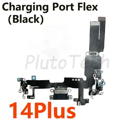 Premium USB Charging Port & Microphone Board Repair Kit (For 14PLus Black)