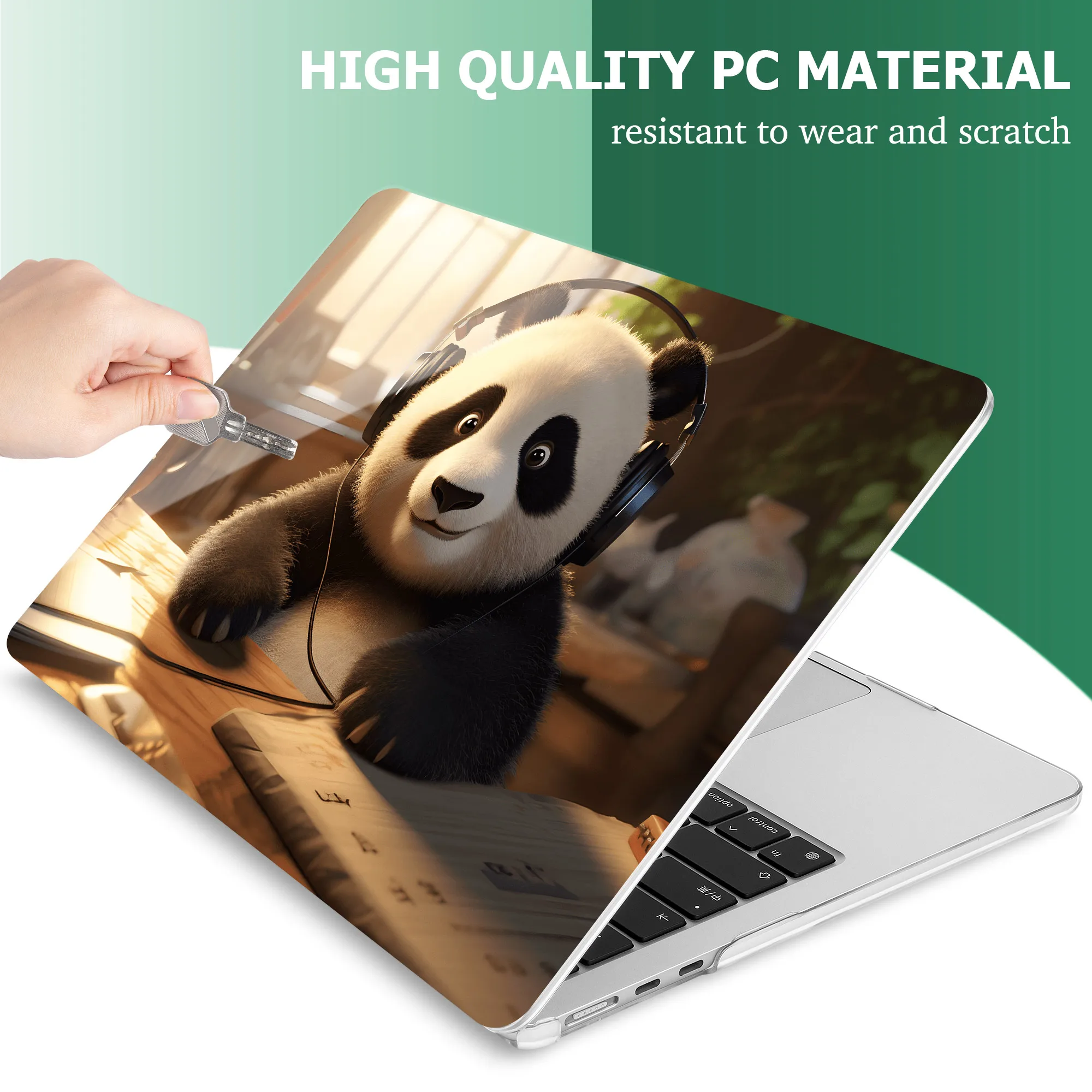 Capa de Impressão Rígida Smart Panda para Macbook Capa para Macbook 2023 m3 Pro 14 16 A2991 A2992 A2918 m2 Air 13 Polegadas 15 Polegadas A2941 A2681 m1 A2337 A2179 - Imagem 3