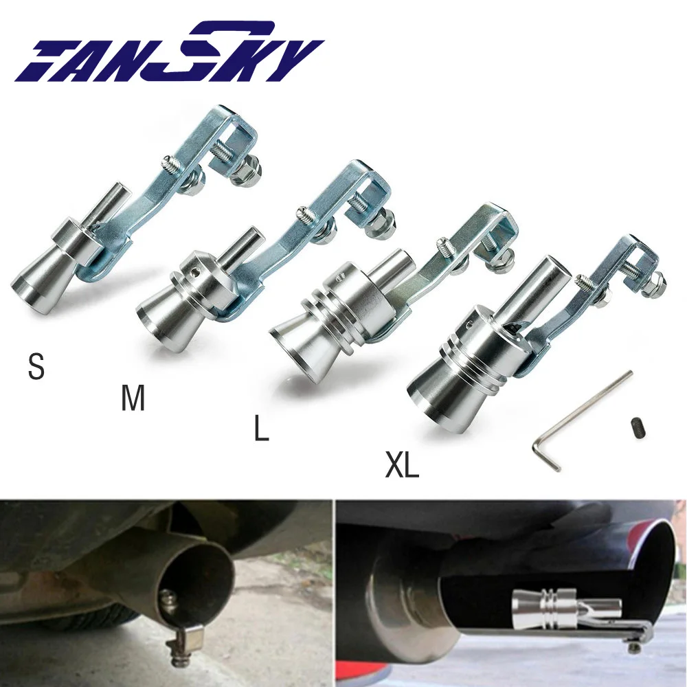 TANSKY 1PC Universal Car Turbo Sound Whistle Muffler Exhaust Pipe Blow off Vale BOV Simulator Whistler Size S,M,L,XL TK-W00