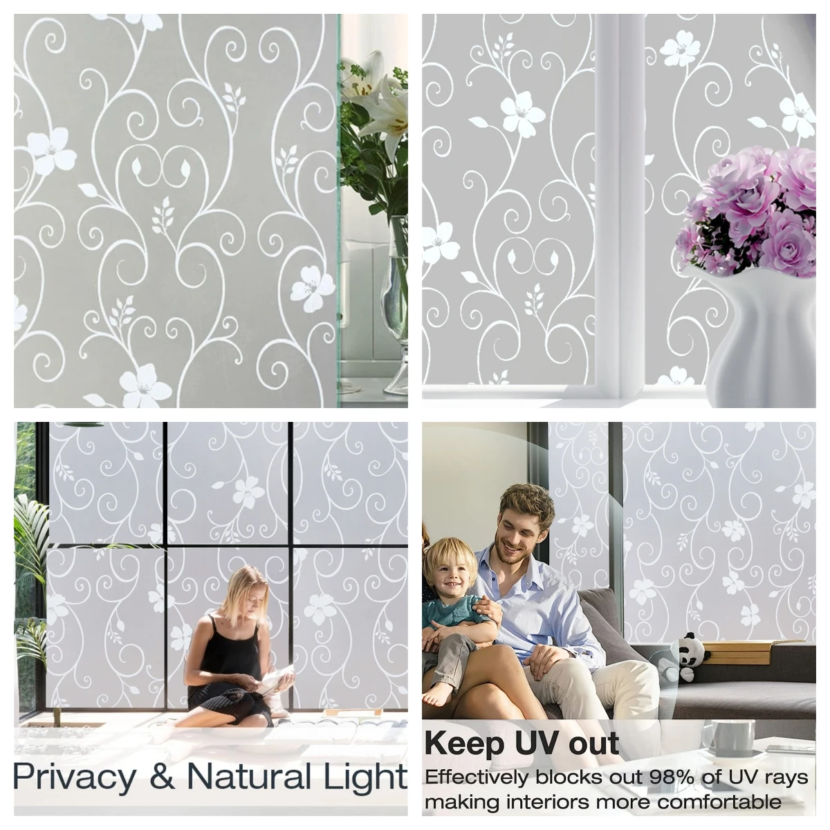 Window Privacy Film Wide 75/90 Cm for Home