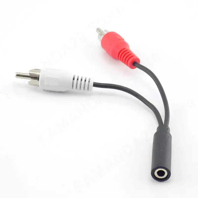 

3.5mm RCA Female jack Stereo to 2 RCA Male Plug Y Cable Adapter 3.5 Audio aux Socket connector to Headphone Players wire M20