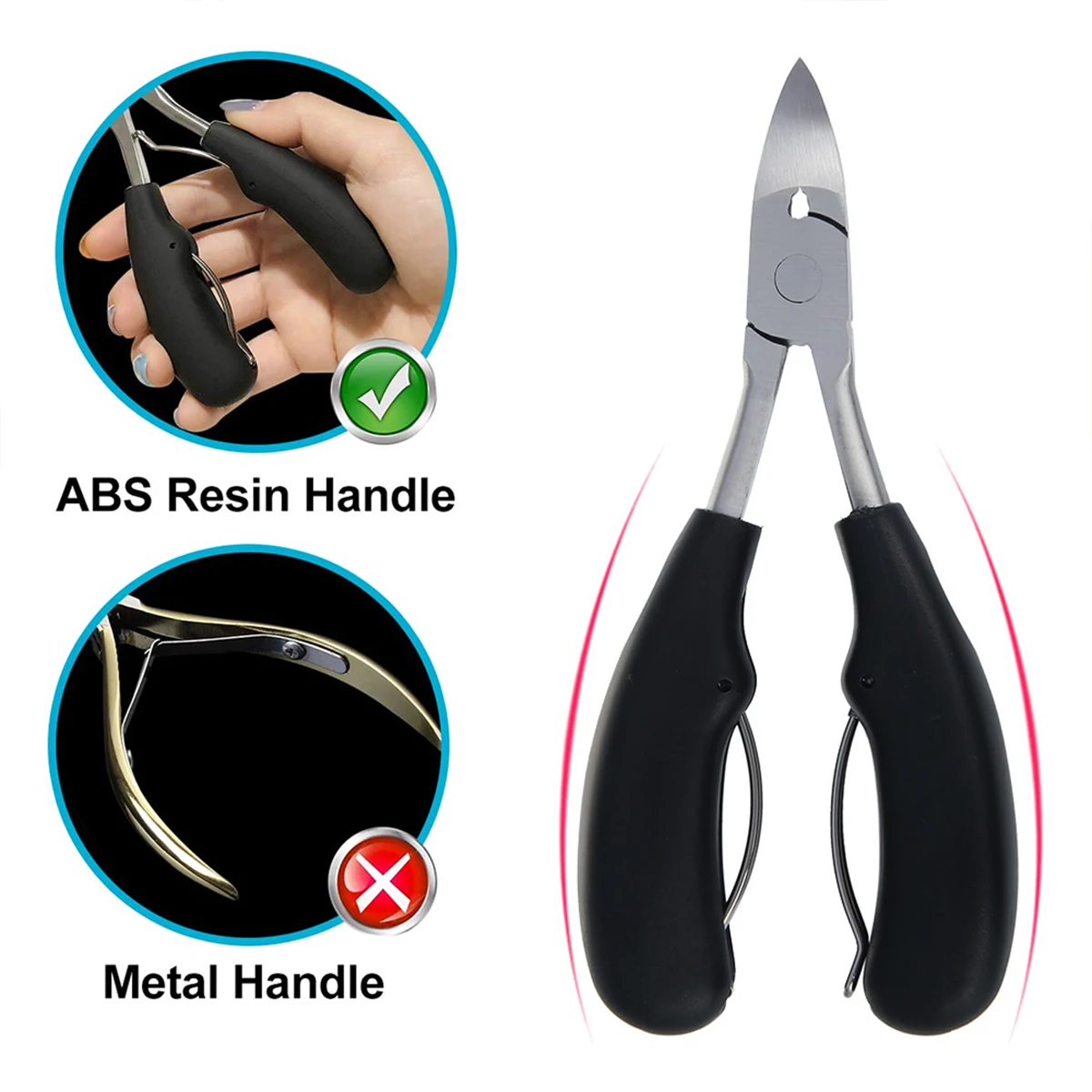 Toe Nail Clipper Nail Clippers 2/1pc Nail Scissors Toe Nail Clippers Stainless Steel Toenails Trimmer Thick Dead Skin Remover