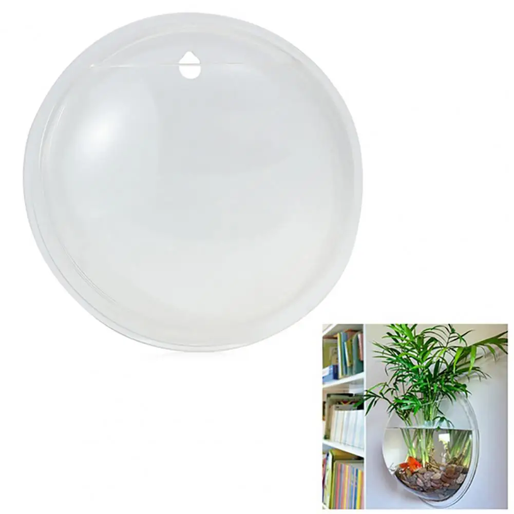 Transparent Fish Tank Wall Mounted Creative Flower Pot Mini Aquarium Aquatic-plants Pet Fish Bowls Supplie fish aquarium