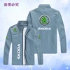 Men's Jacket Skoda Logo Printing Casual Baseball Jacket HipHop Outwear High Quality Spring Autumn Baseball Uniform Moto Jacket 1