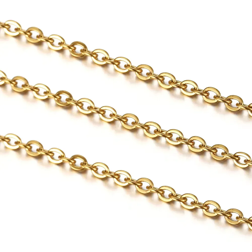 Gold stainless steel link chain example 6