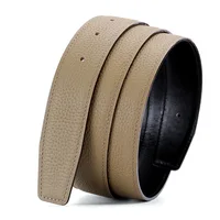 Luxury Belt Ultra-Thin Pointed Belt Headless Men And Women First Layer Cowhide H Buckle Replacement Belt Buckleless 3.2/3.8cm - Image 2