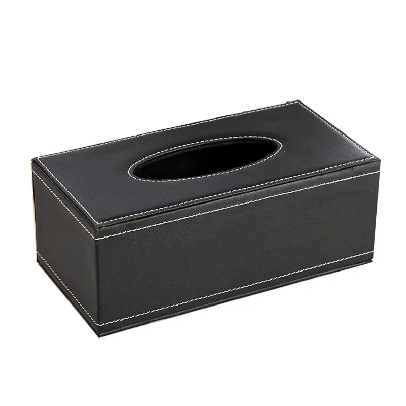 Nordic style Luxury Leather Tissue Box Living Room Coffee Table Napkin Holder Creative Home Car Dining Room Commercial Paper Box 5