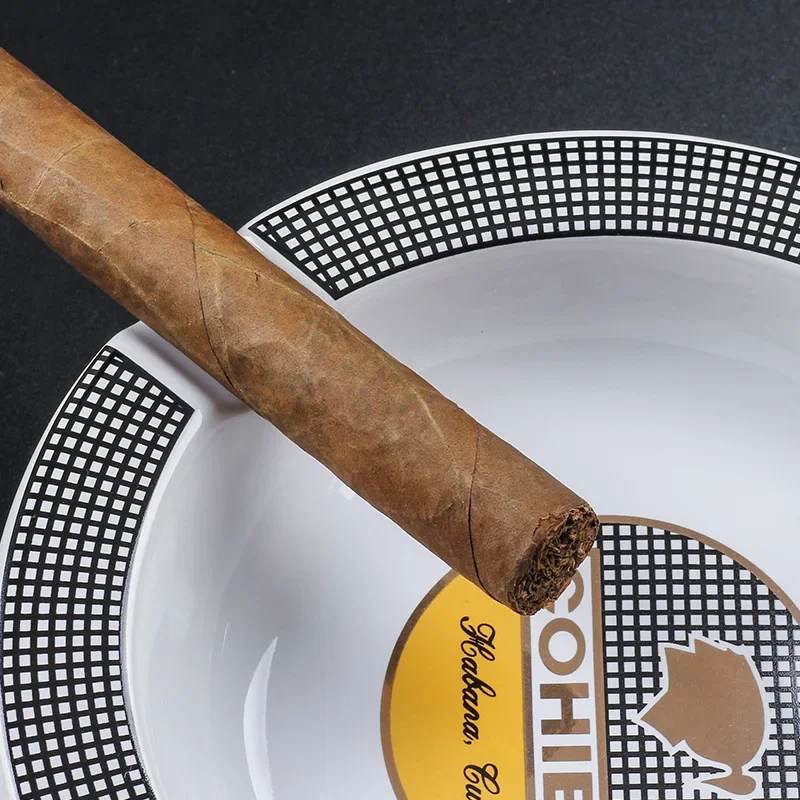 

Bone Free China Accessories! Ship! Tray Round Smoking Ceramic 4 Holders For Ash Cigar High-definition Ashtray Cigars Cohiba Home