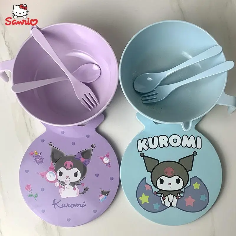 

Kawaii Genuine Sanrio Hello Kitty Instant Noodle Bowl Cartoon Anime Kuromi Ceramic Salad Bowl Cute Student Rice Bowl with Lid