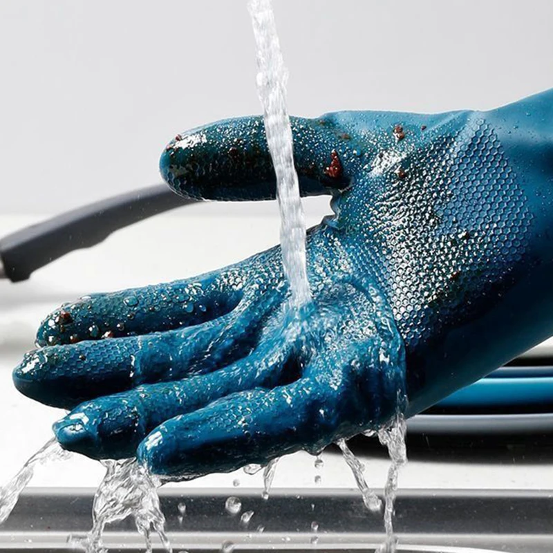 Waterproof cleaning gloves with fleece lining - Product Image 5