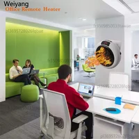 900 Вт мини-подключаемый электрический обогреватель для комнаты, регулируемый термостат, персональный обогреватель со светодиодным дисплеем для офисной комнаты в общежитии — изображение 3