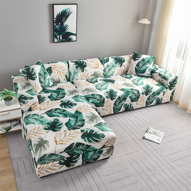 Geometric Sofa Covers for Living Room Elastic Corner Couch Cover L Shaped Chaise Longue Slipcovers Chair Protector 1/2/3/4 Seat 4