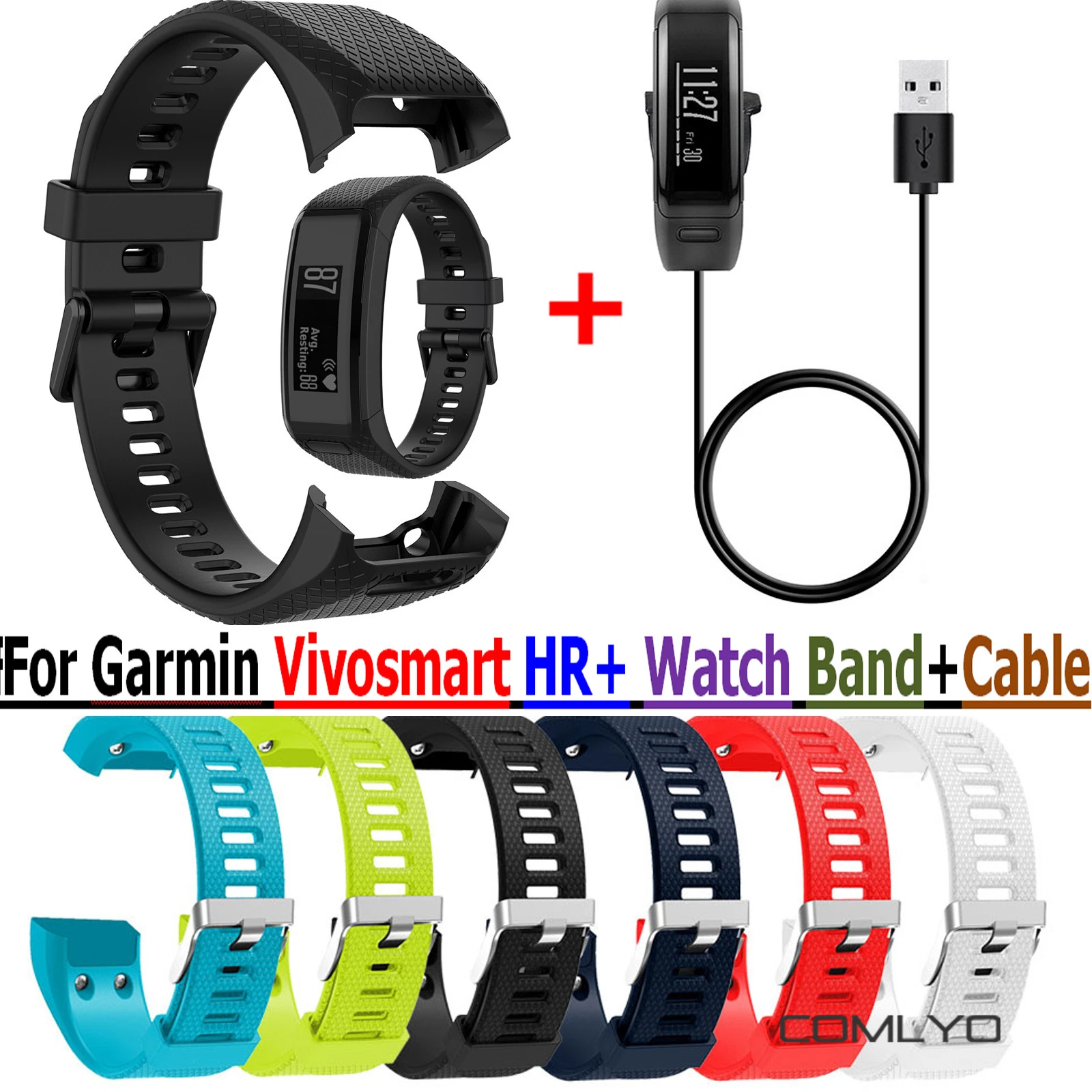 Afgrond herberg Tenen Bracelet Strap Wristband Garmin Vivosmart Hr | Charger Cable Garmin  Vivosmart Hr - Smart Accessories - Aliexpress